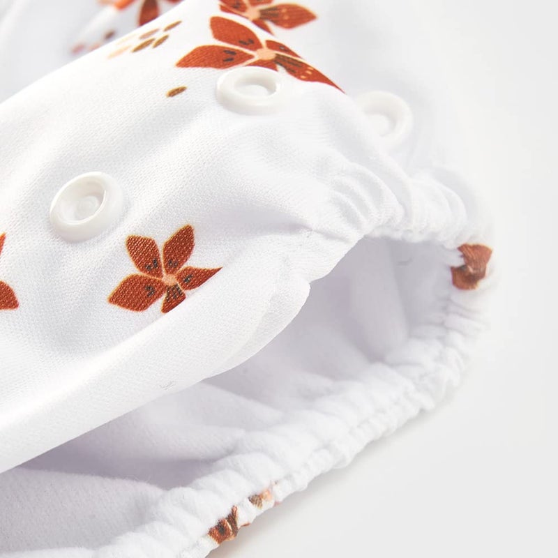 Happy Flute HappyFlute 9 Sets Newborn Baby Cloth Pocket Diapers One Size Adjustable Reusable for Baby Boys and Girls(6-33 pounds,0-3 Years),One Wet Bag+4Diapers and 4Inserts - Image 4